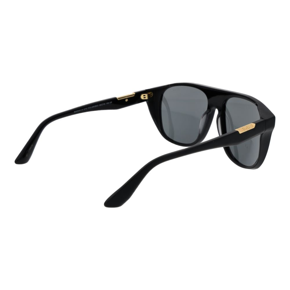 BMW Men’s Sunglasses – Black Aviator Frame, Grey Mirrored Lenses
