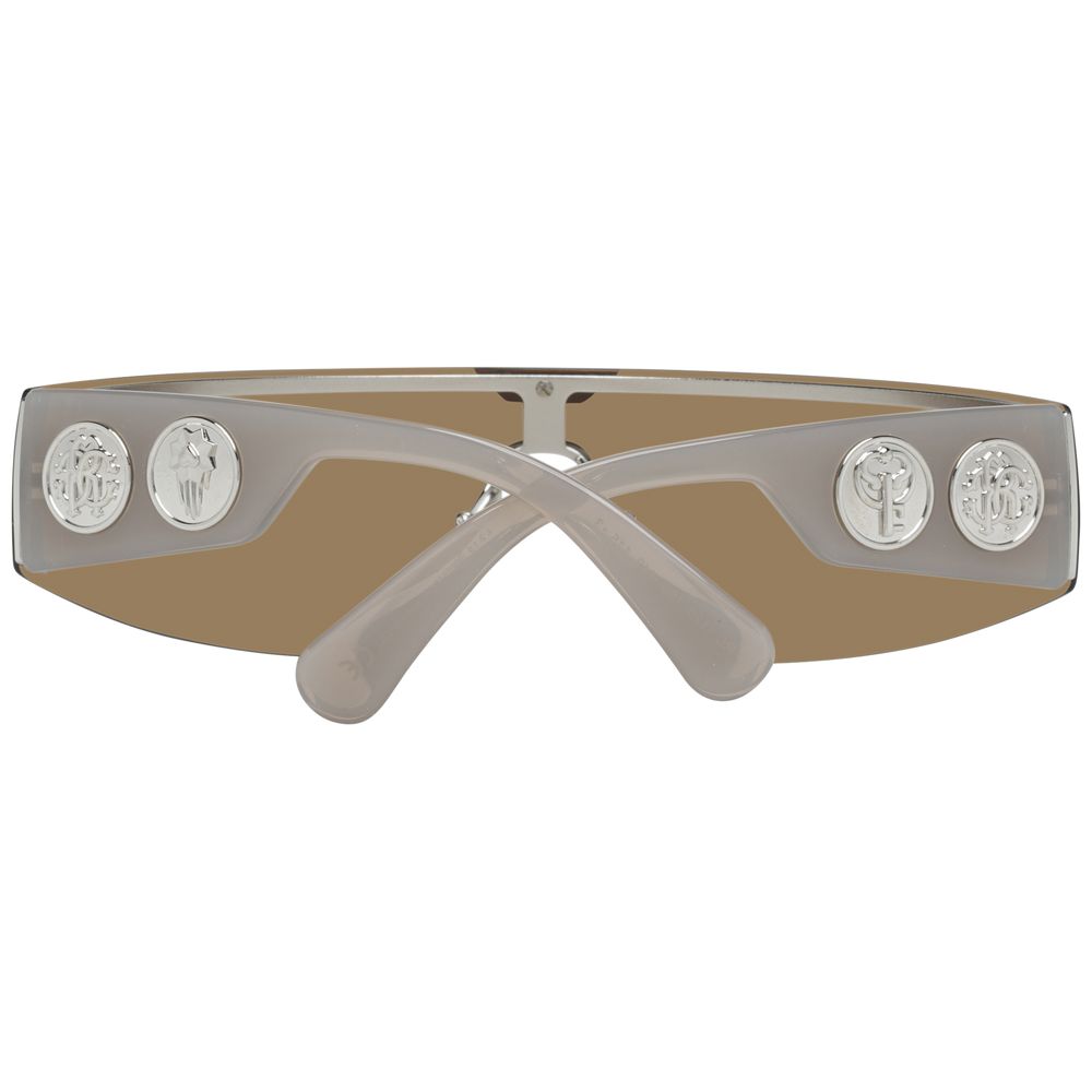 Roberto Cavalli Men’s Sunglasses – Brown Metal & Plastic Frame, Mirrored Lenses