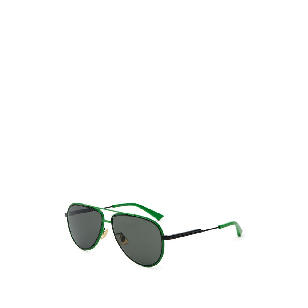 Bottega Veneta Women's Sunglasses – Green Metal Aviators