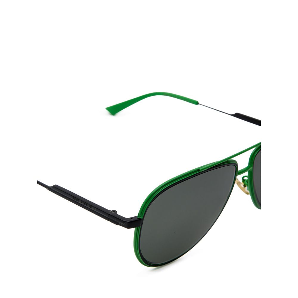 Bottega Veneta Women's Sunglasses – Green Metal Aviators