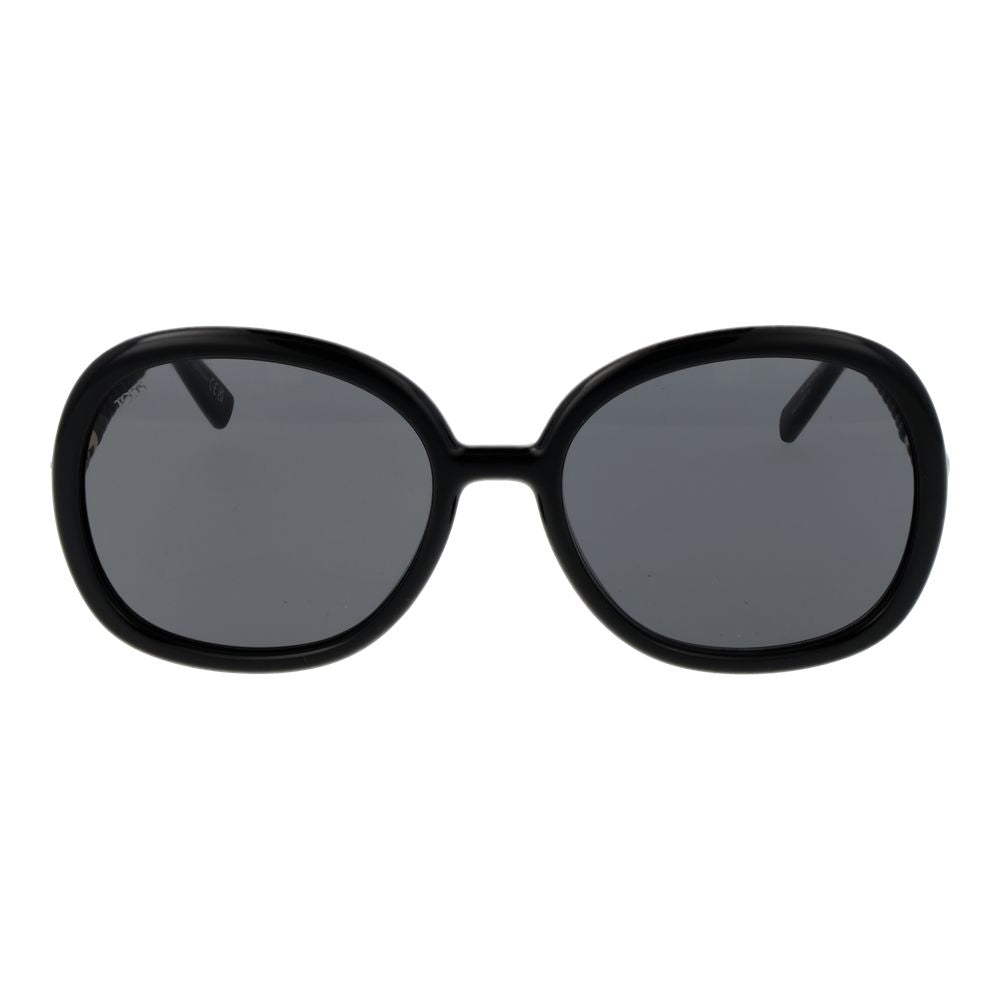 Tod's Women's Sunglasses – Black Round Frame, Grey Lenses