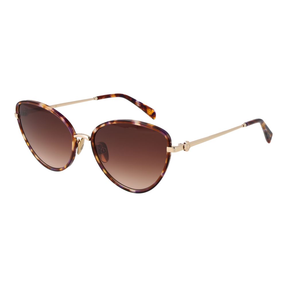 Maje Women’s Sunglasses – Brown Cat Eye Frame with Gradient Lenses