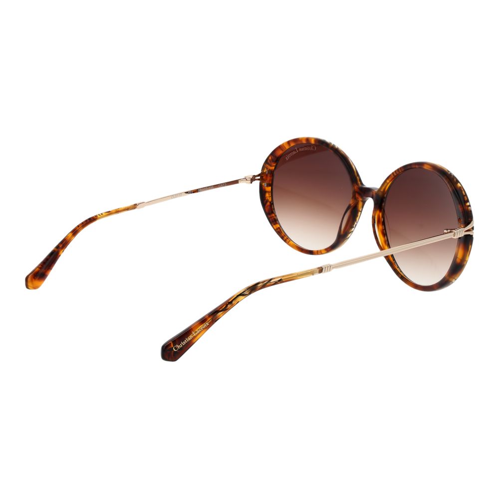 Christian Lacroix Women’s Sunglasses – Brown Round Frame, Gradient Lenses