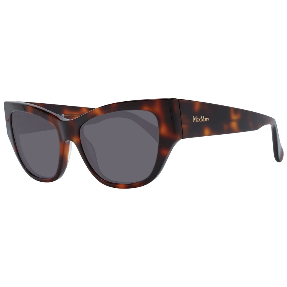 Max Mara Women’s Sunglasses – Brown Cat Eye Frame, Grey Lenses