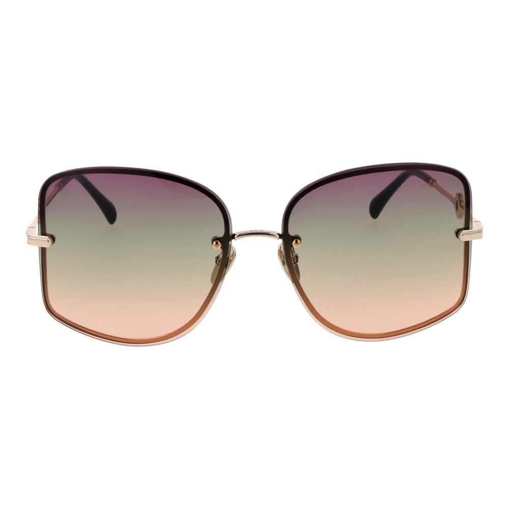 Maje Women’s Sunglasses – Rosegold Square Frame, Multicolour Gradient Lenses