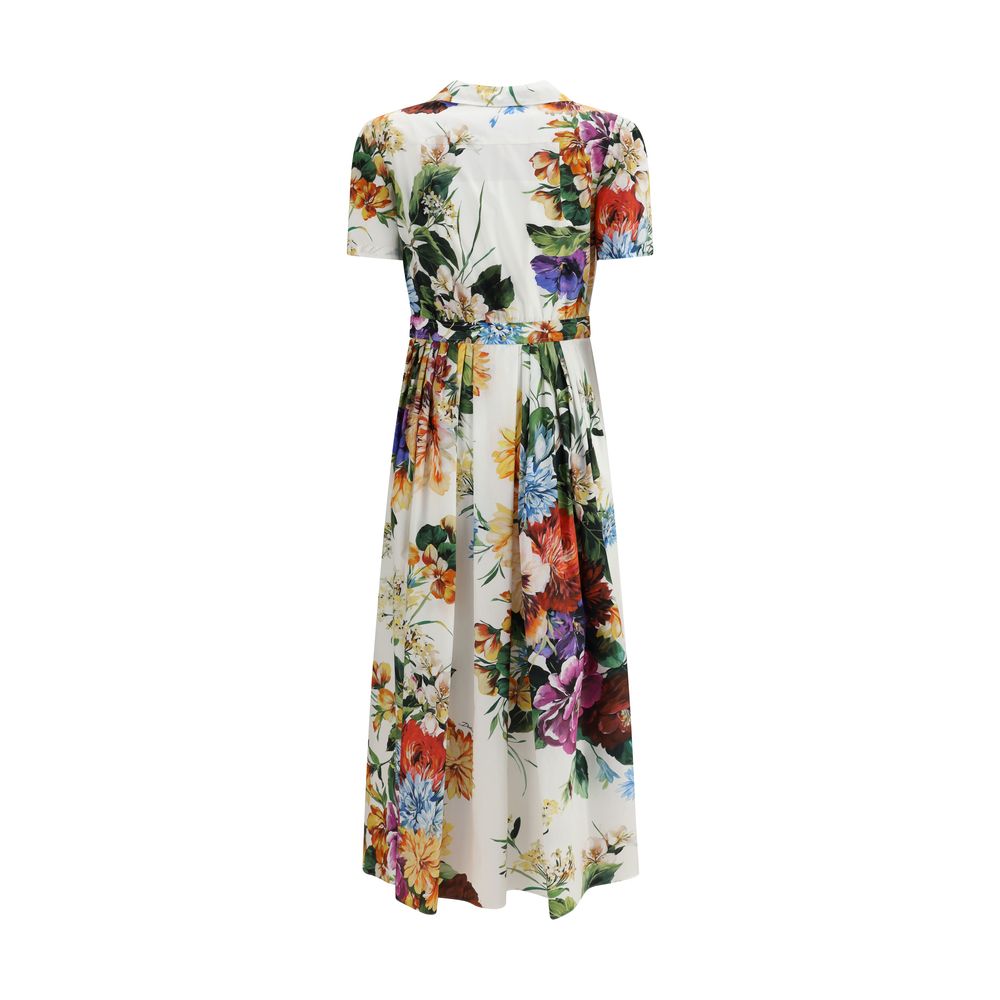 Dolce & Gabbana Flower Bouquet Print Chemisier Dress