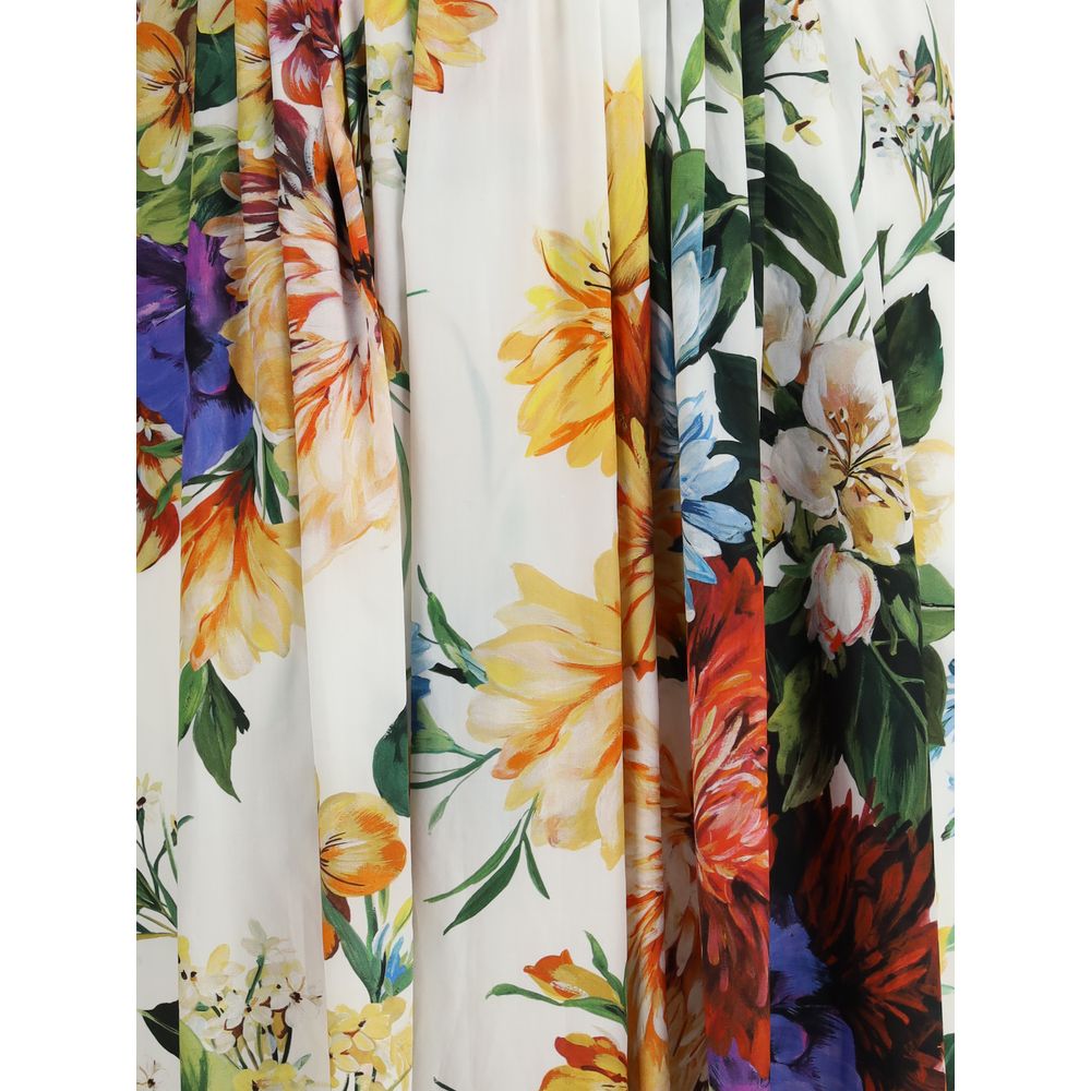 Dolce & Gabbana Flower Bouquet Print Chemisier Dress
