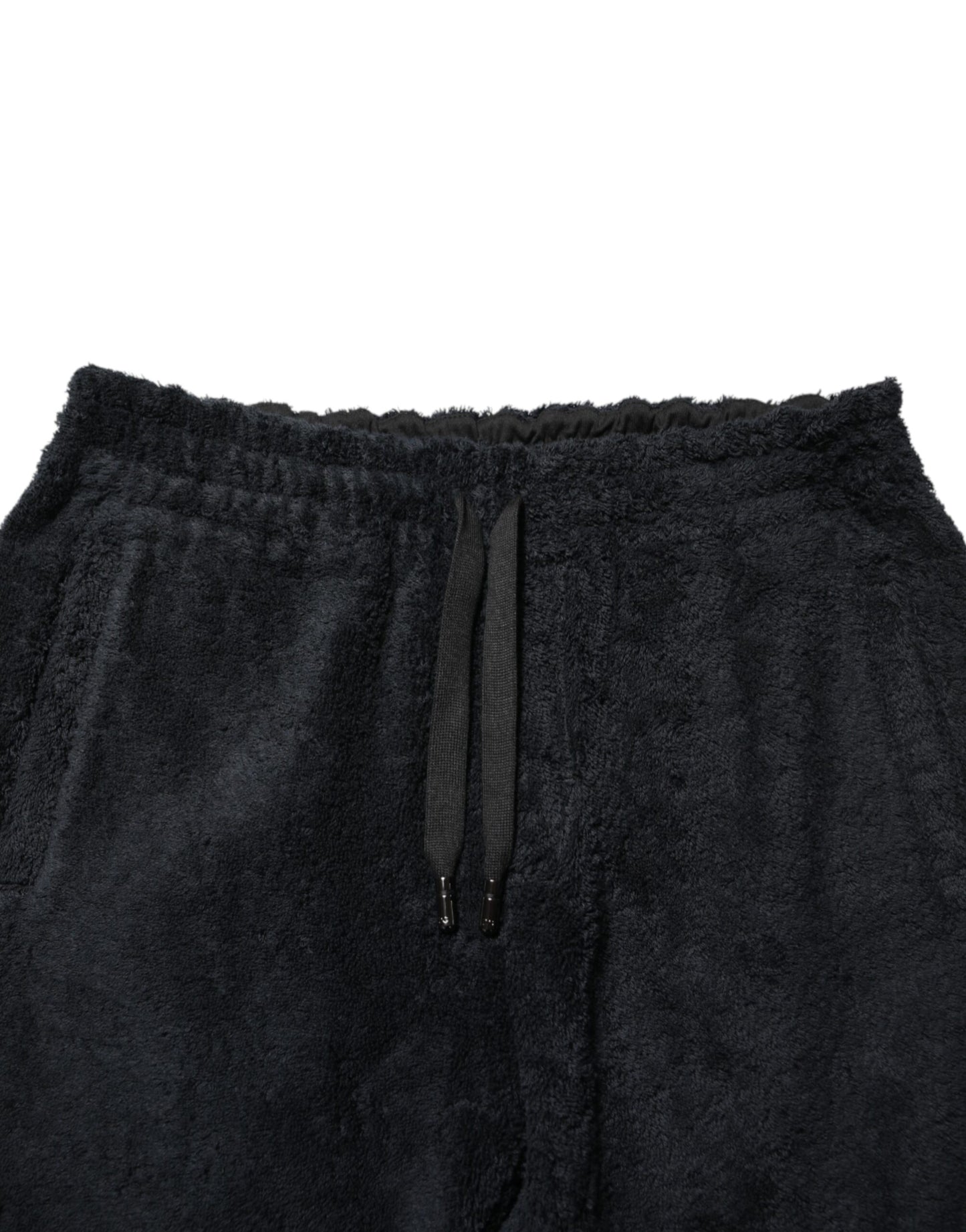 Dolce & Gabbana Black Cotton Logo Men Jogger Sweatpants