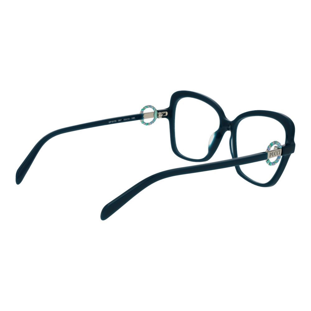 Emilio Pucci Women's Optical Glasses – Turquoise Butterfly Frame