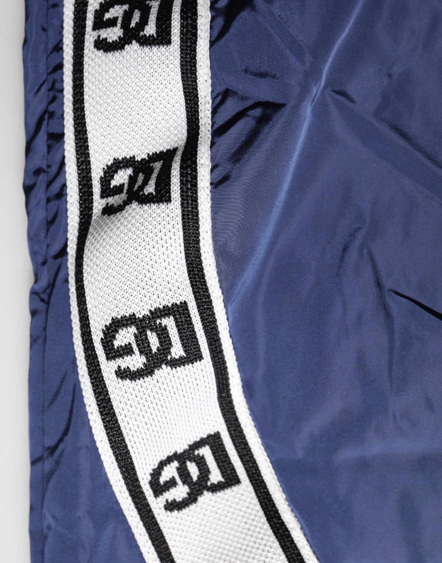 Dolce & Gabbana Blue Nylon Straight Jogger Sweatpants