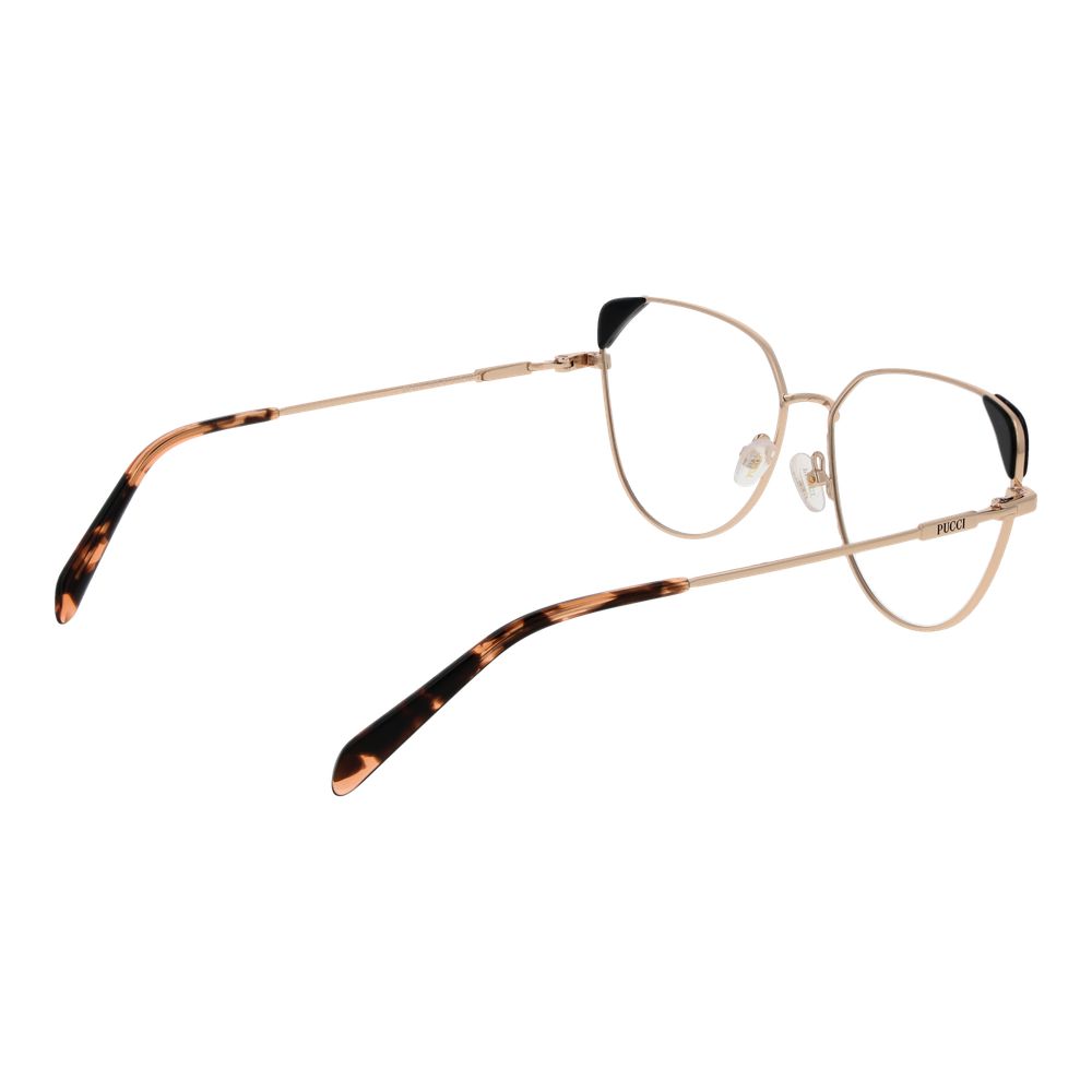 Emilio Pucci Women’s Optical Frames – Gold Cat Eye Design