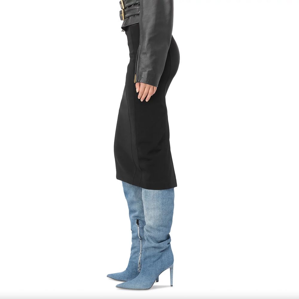 PINKO Black Pencil Jeeg Skirt