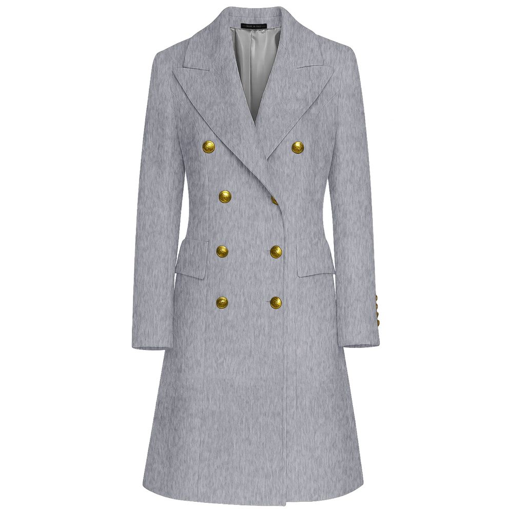 Loro Piana Made in Italy Gray Wool Coat for Women