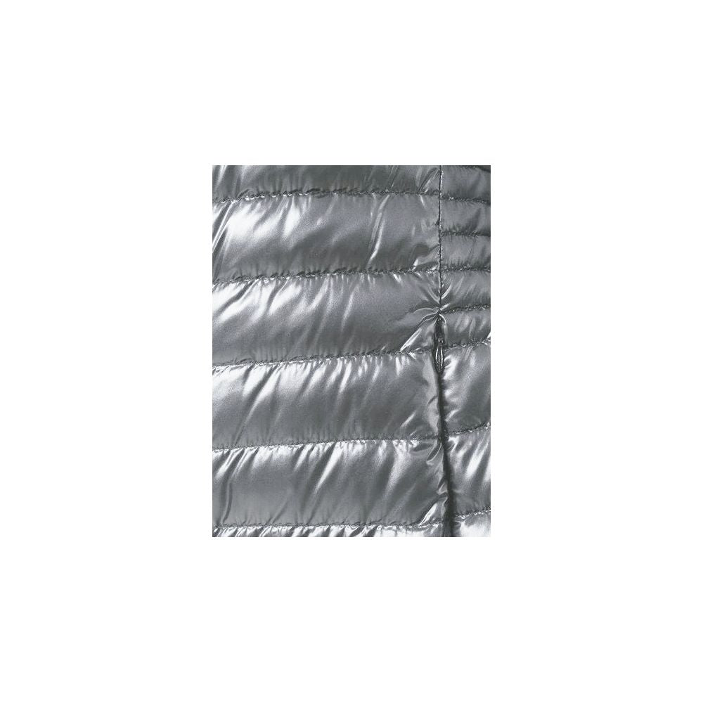 Herno Silver Hooded Long Padded Gilet for Women
