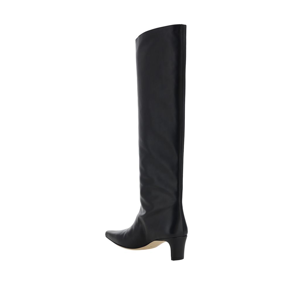 Staud Wally Boots - Elegant Leather Slip-On Footwear