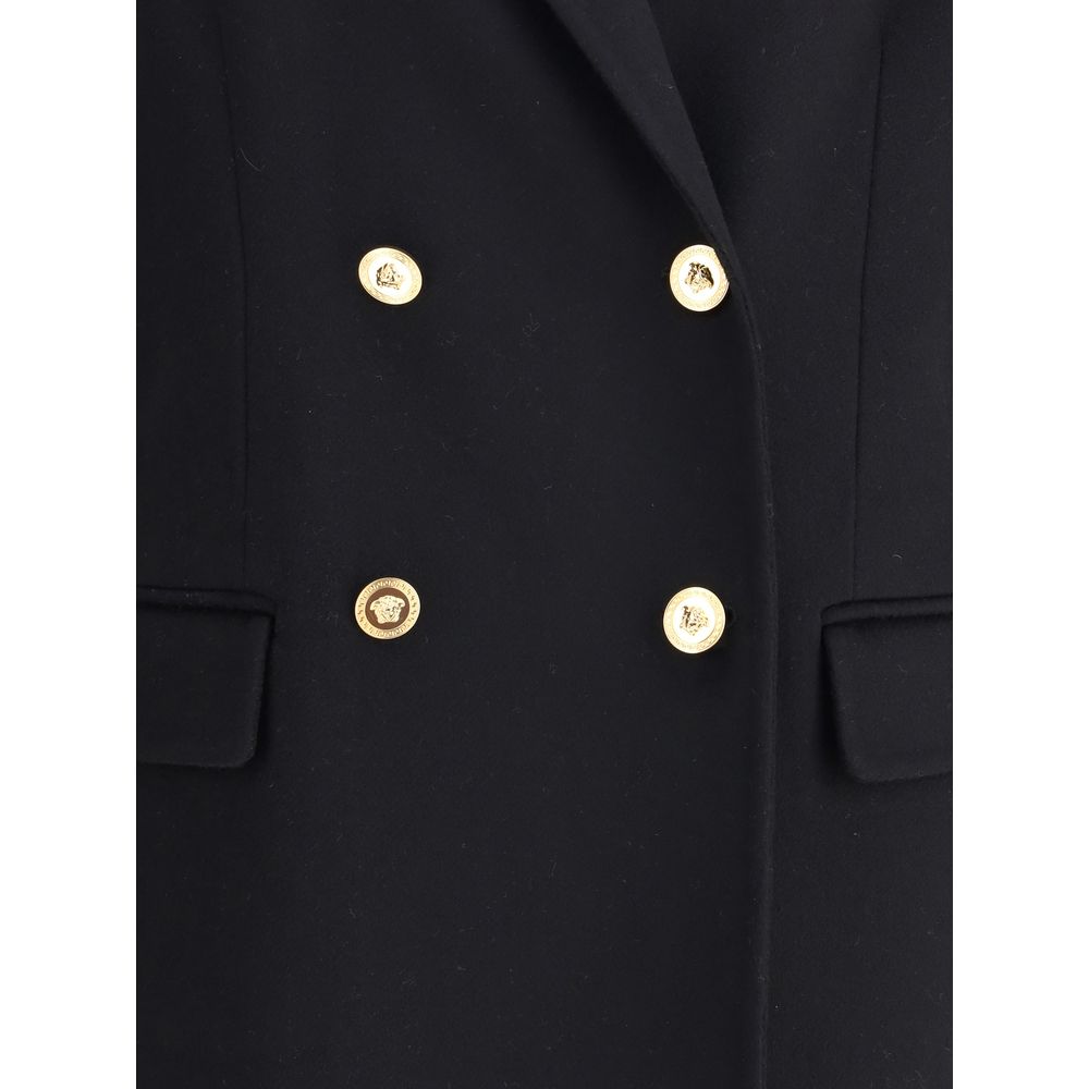 Versace Wool and Cashmere Double-Breasted Coat