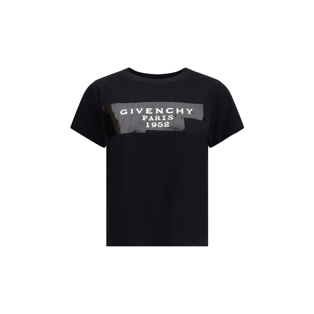 Givenchy Cotton T-shirt with Print - Black Givenchy Tape