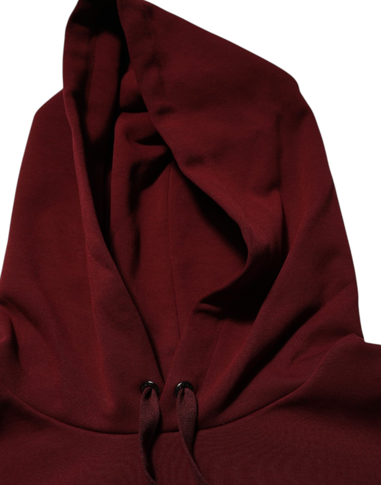 Dolce & Gabbana Maroon Embossed Logo Hooded Sweatshirt