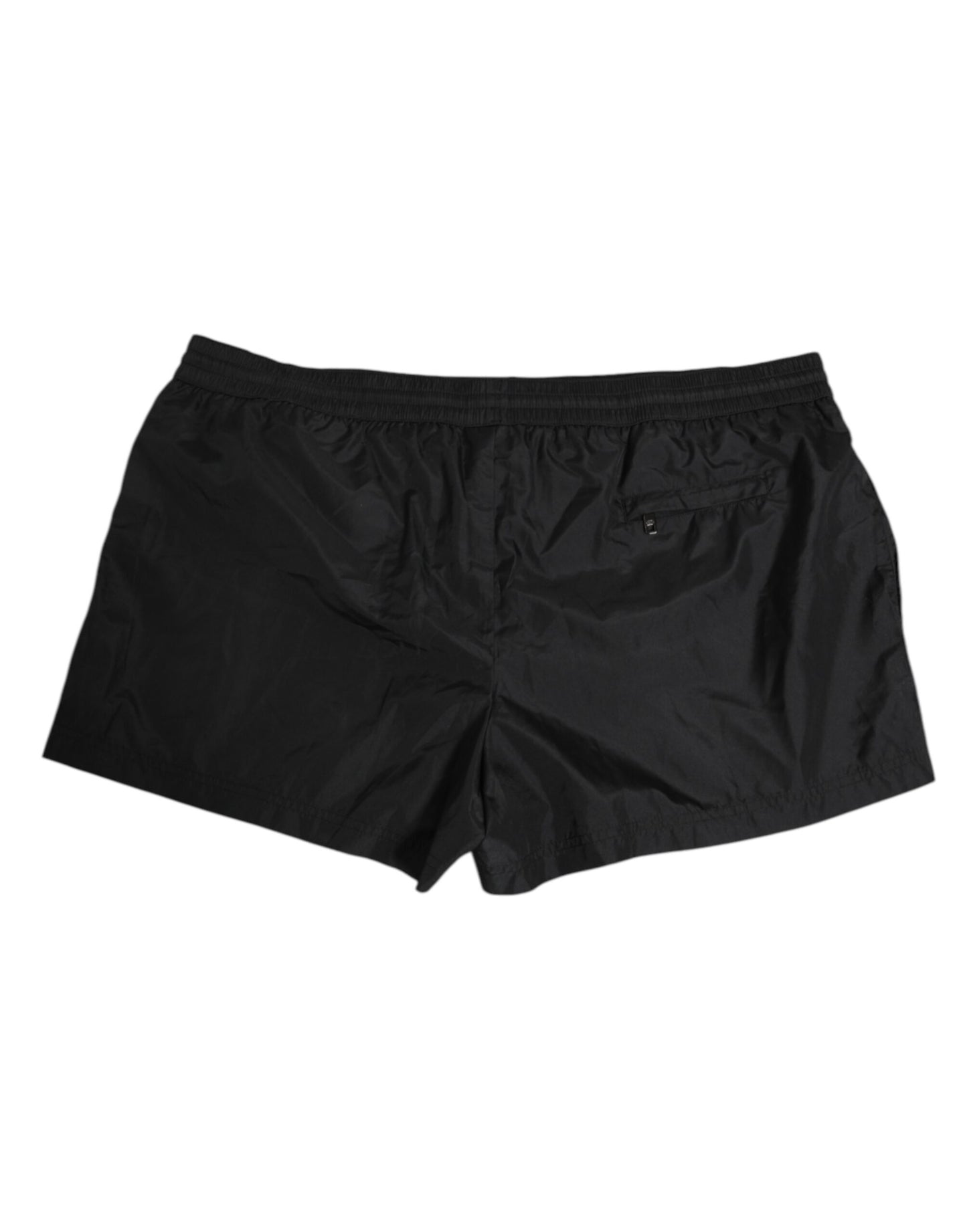 Dolce & Gabbana Black Logo Polyester Beachwear Shorts