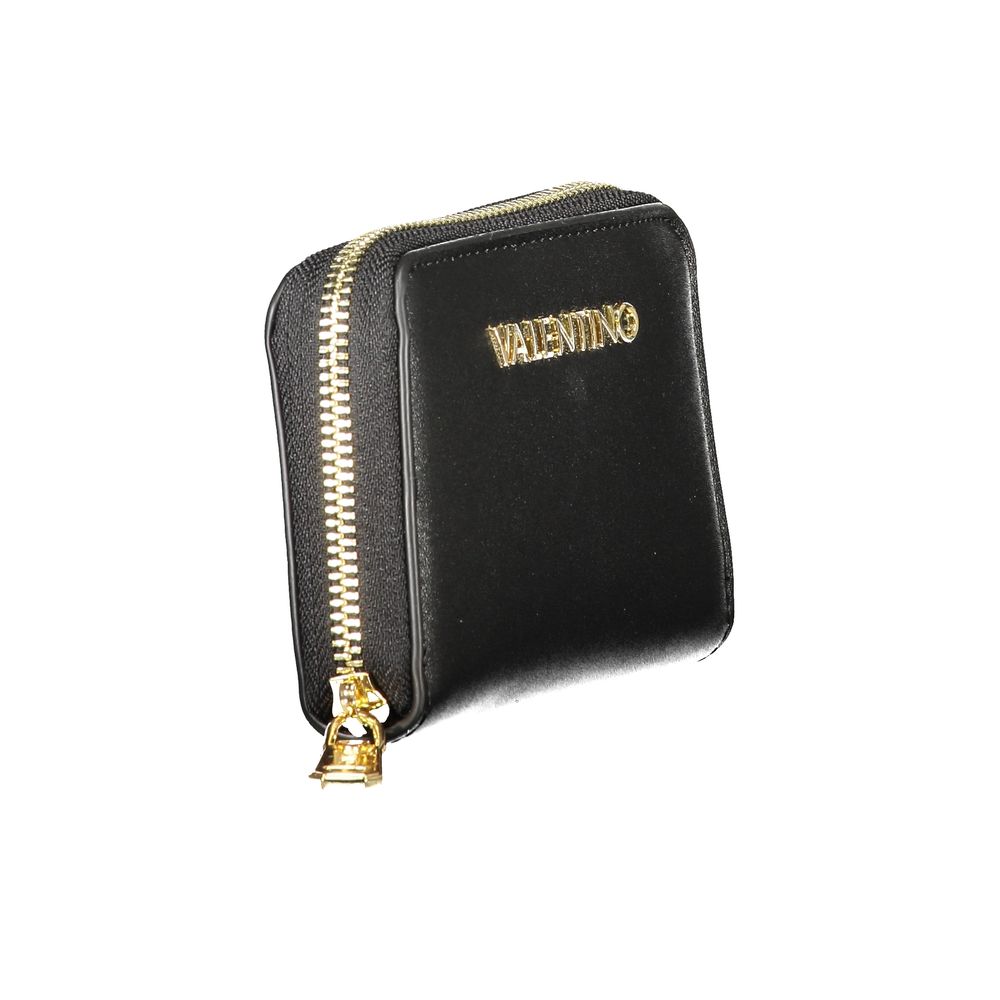 Mario Valentino Black Polyethylene Wallet - Elegant and Functional Design