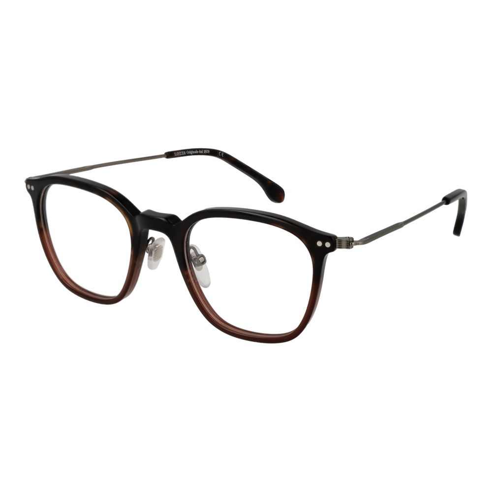 Lozza Brown Unisex Optical Frames – Square Full-Rim Design