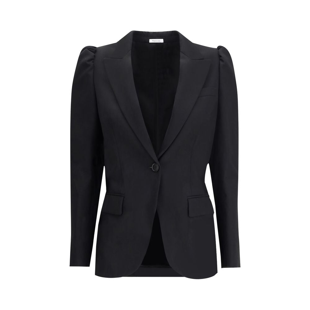 Alexander McQueen Black Wool Blazer Jacket for Women
