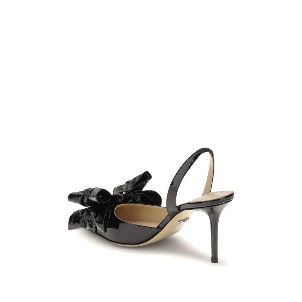 MACH & MACH 'LE CADEAU' Wrapped Leather Slingbacks