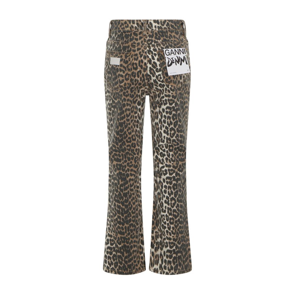 Ganni Animal Print Flare Pants