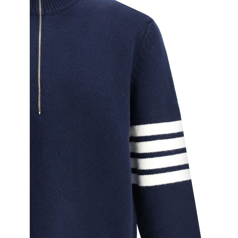 Thom Browne Elegant Half-Zip Sweater