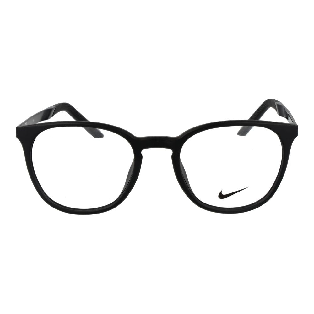 Nike Black Unisex Optical Frames – Full-Rim Round Design, 51mm
