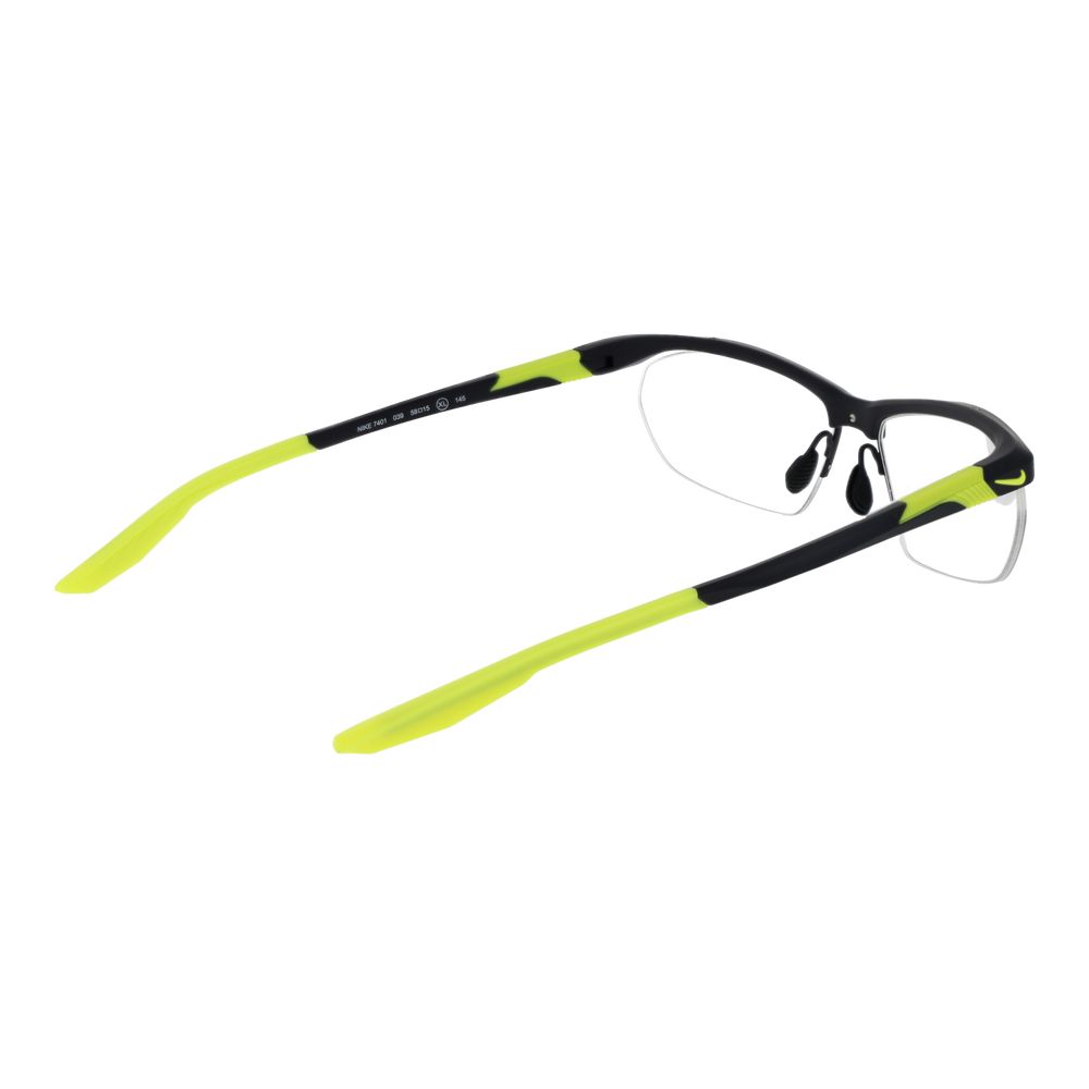 Nike Men's Optical Frames – Grey Half-Rim Design, 58mm