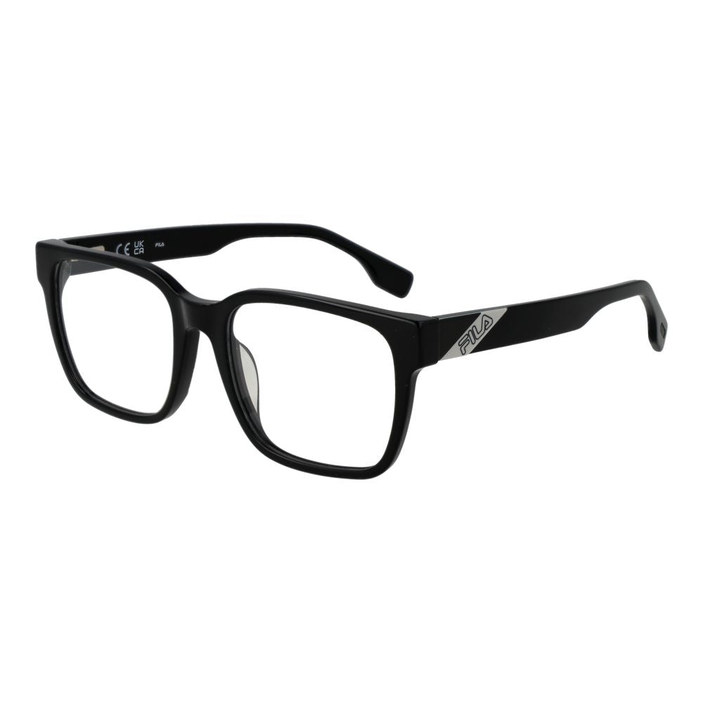 Fila Black Unisex Optical Frames – Square Full-Rim Glasses