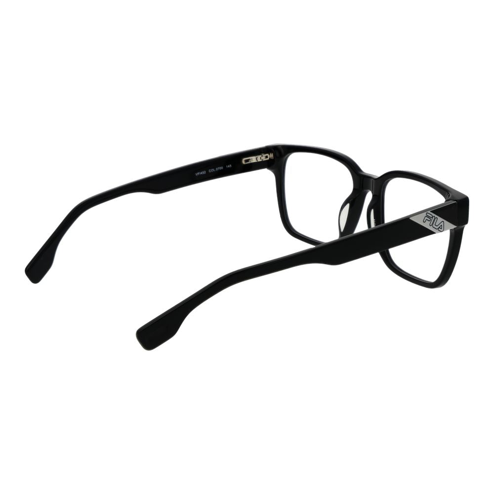Fila Black Unisex Optical Frames – Square Full-Rim Glasses