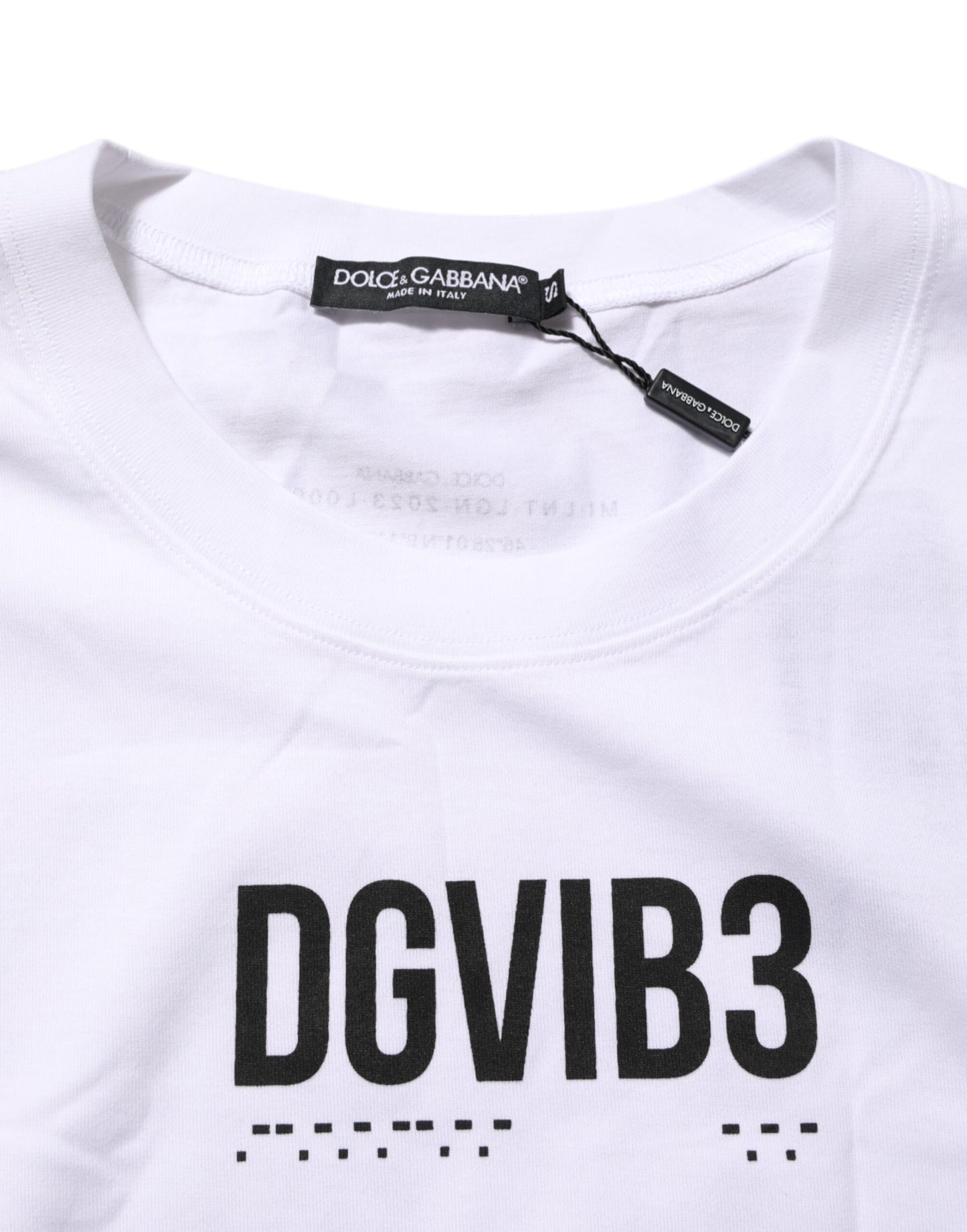 Dolce & Gabbana White Sleeveless Printed Tank T-shirt