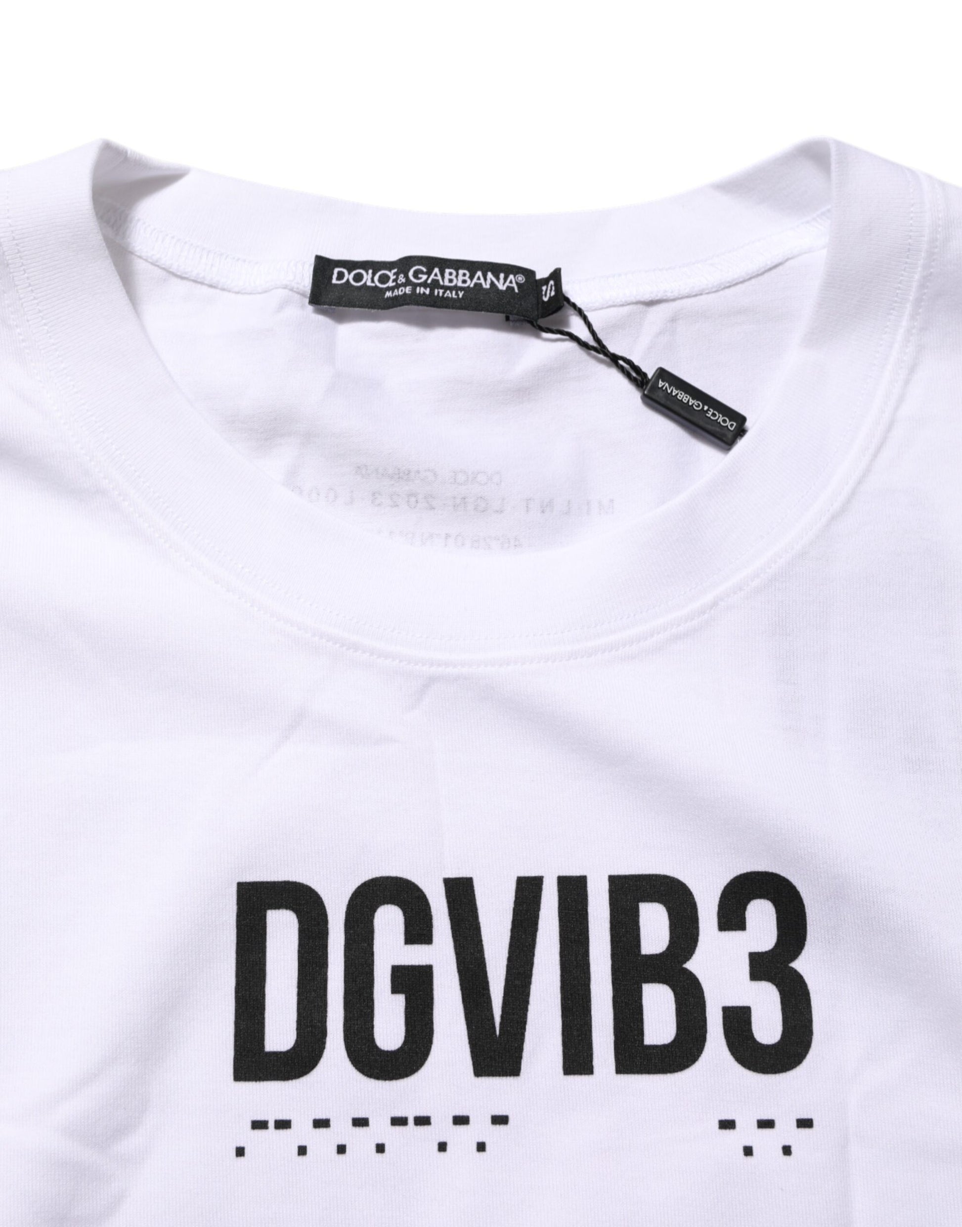 Dolce & Gabbana White Sleeveless Printed Tank T-shirt
