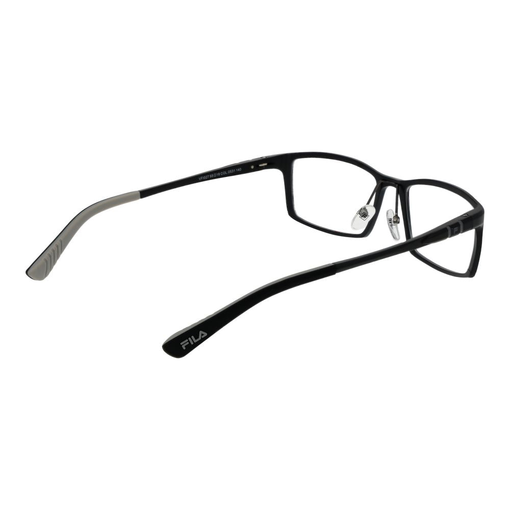 Fila Black Men’s Optical Frames – Rectangle Full-Rim Style