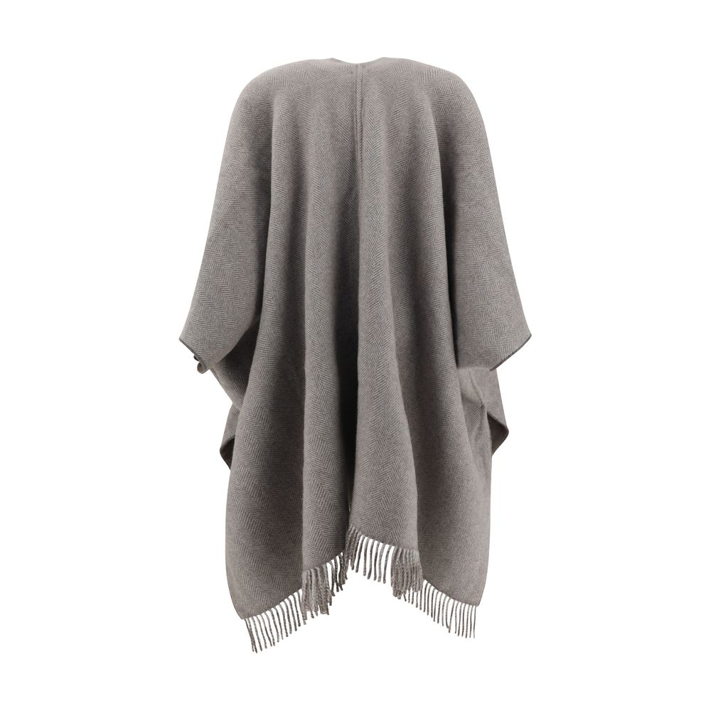 Brunello Cucinelli Reversible Cashmere Poncho