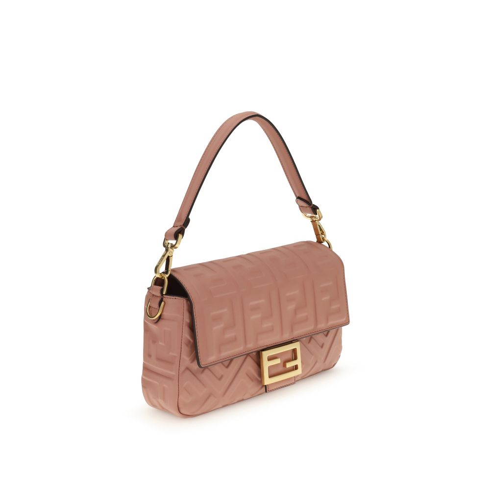 Fendi Baguette Bag in Pink Calfskin Leather