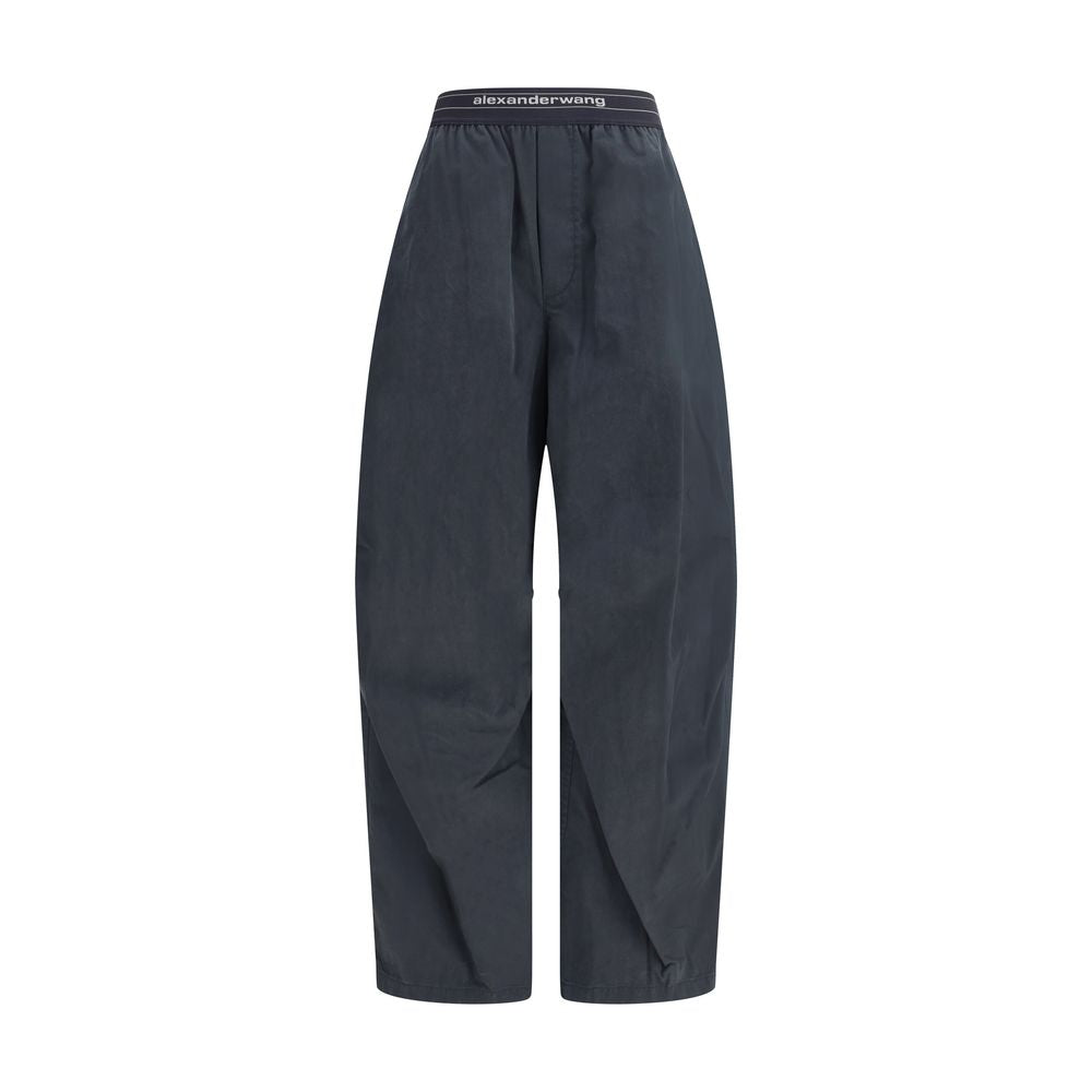 Alexander Wang Cotton Trousers with Jacquard Logo