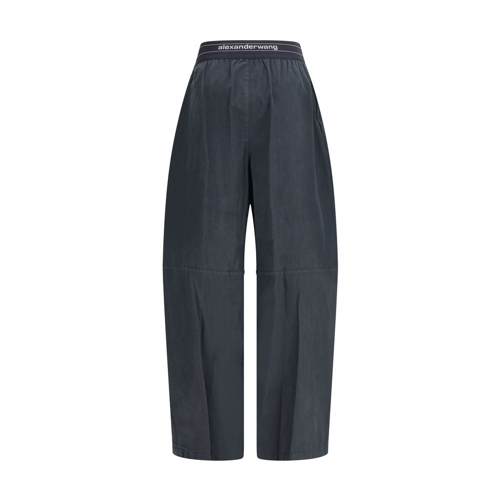 Alexander Wang Cotton Trousers with Jacquard Logo