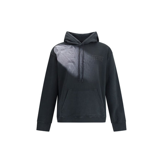MM6 Black Sweatshirt Logo Hoodie for Men