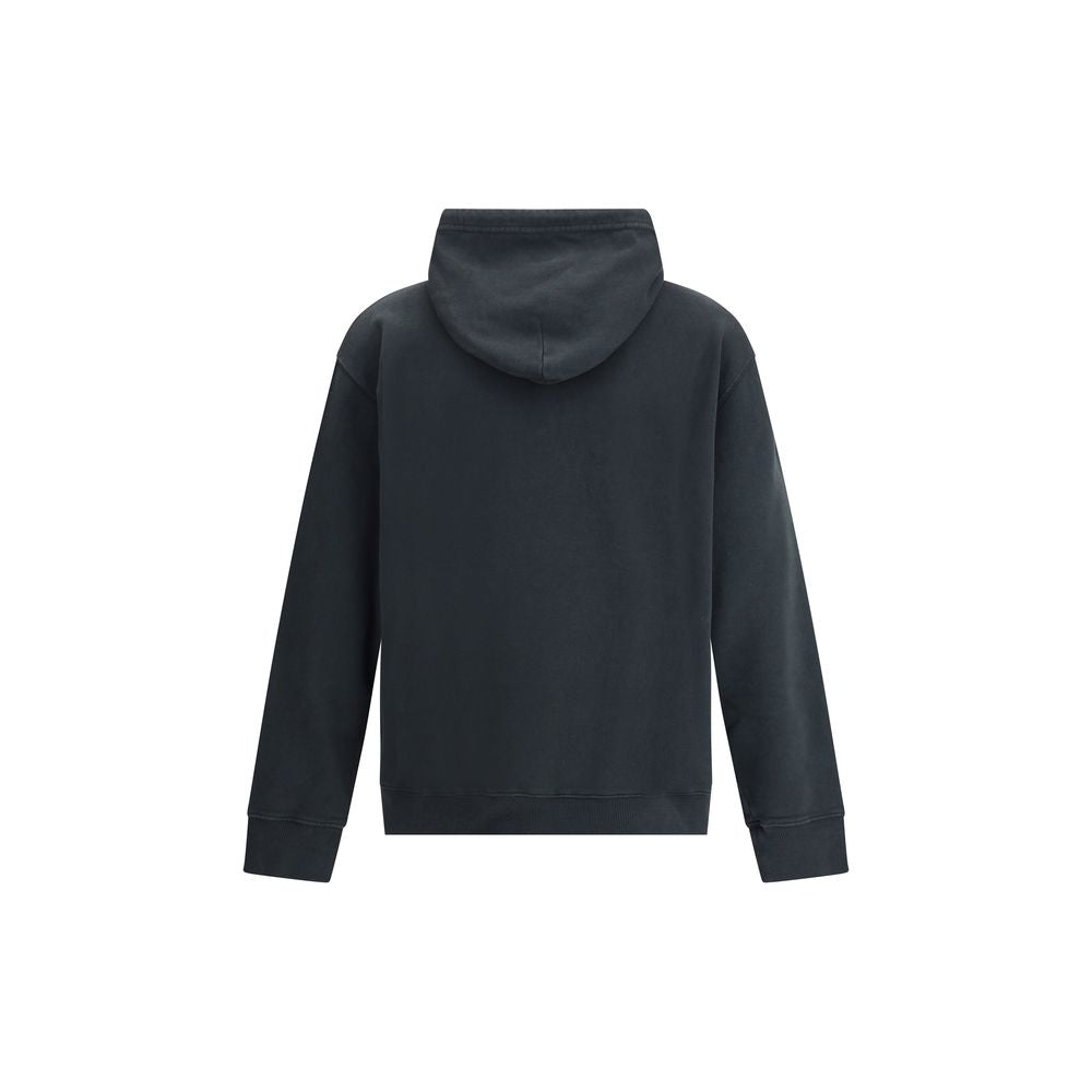 MM6 Black Sweatshirt Logo Hoodie for Men