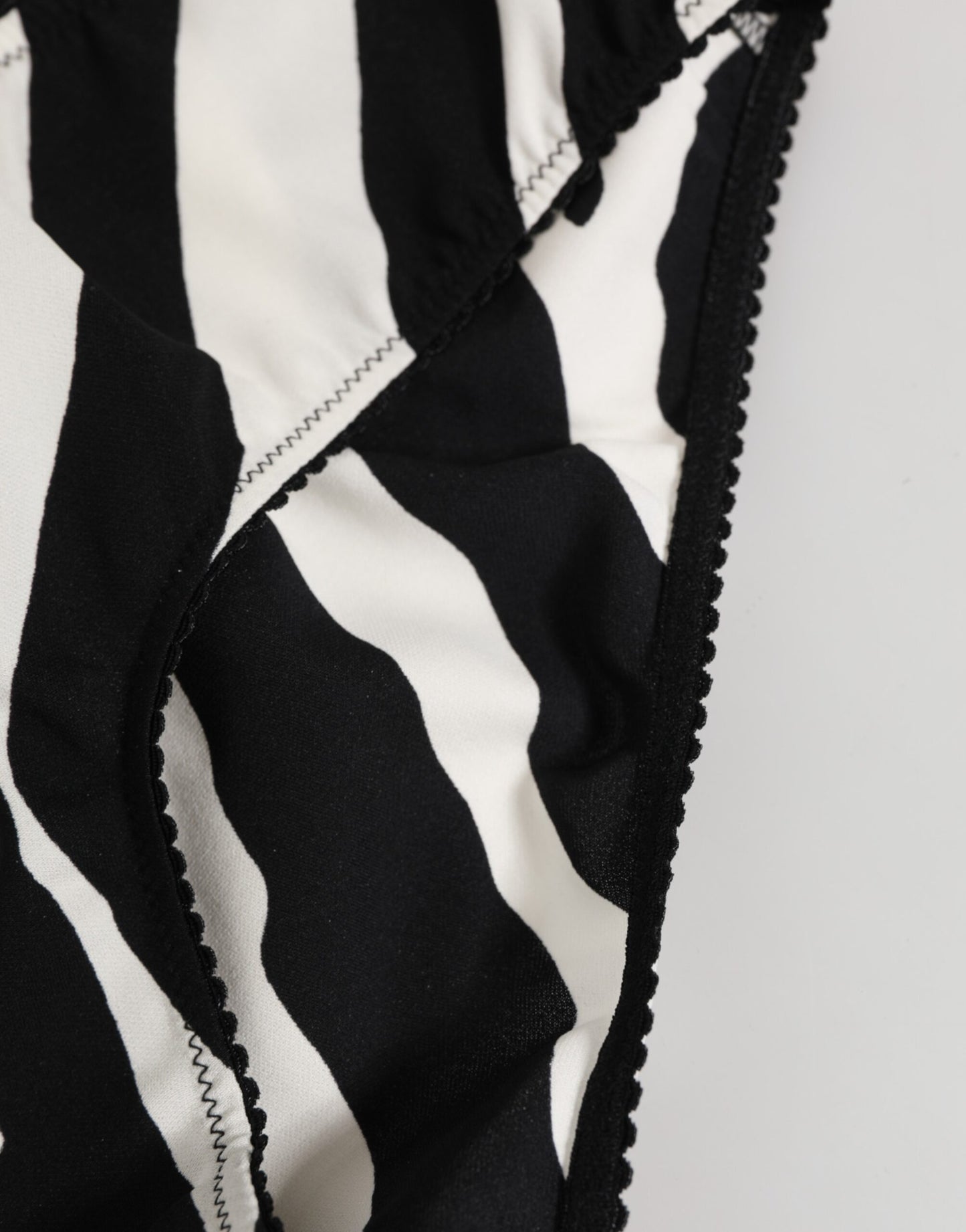 Dolce & Gabbana Black and White Zebra Print Slip Briefs
