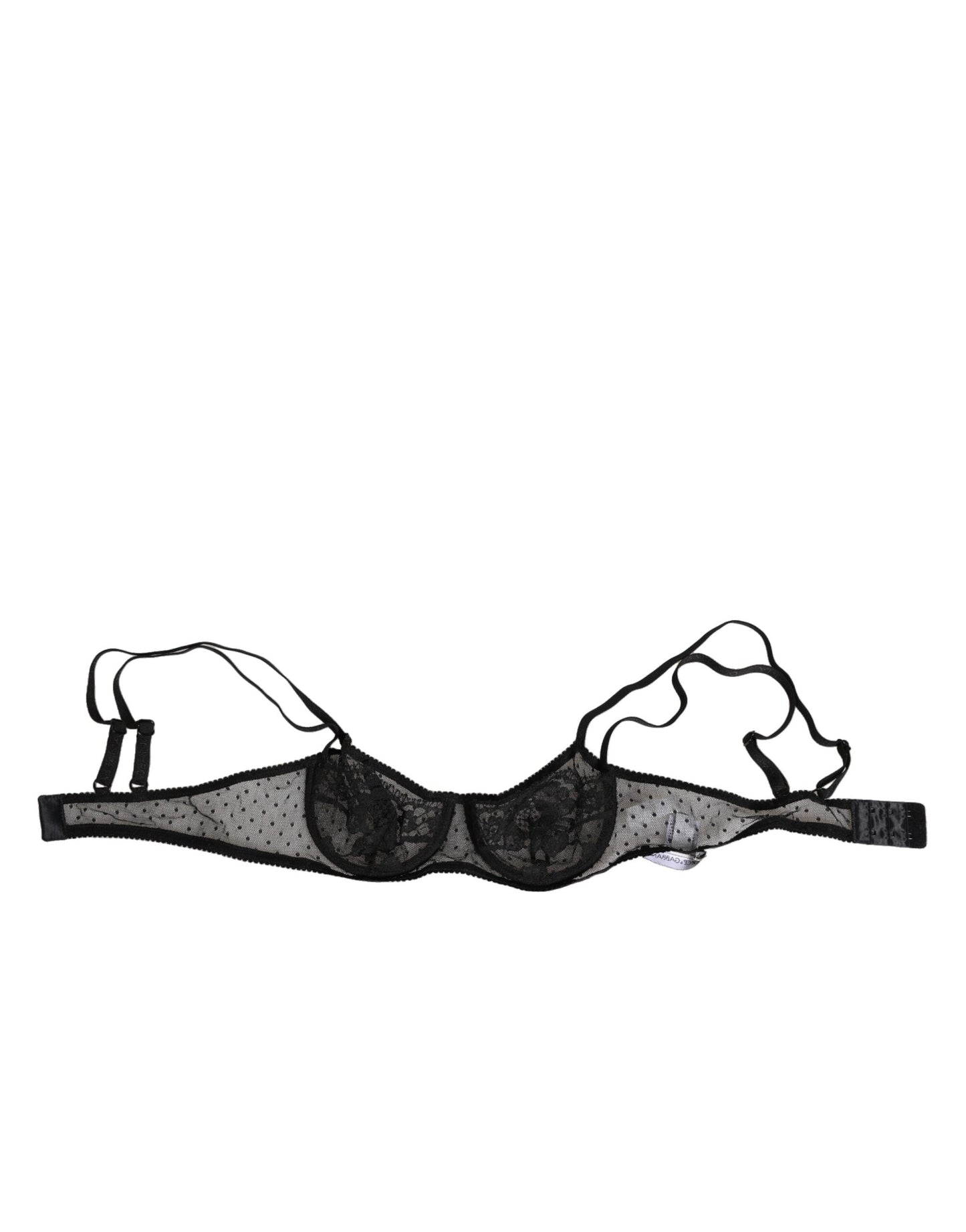 Dolce & Gabbana Black Floral Underwired Balconette Bra