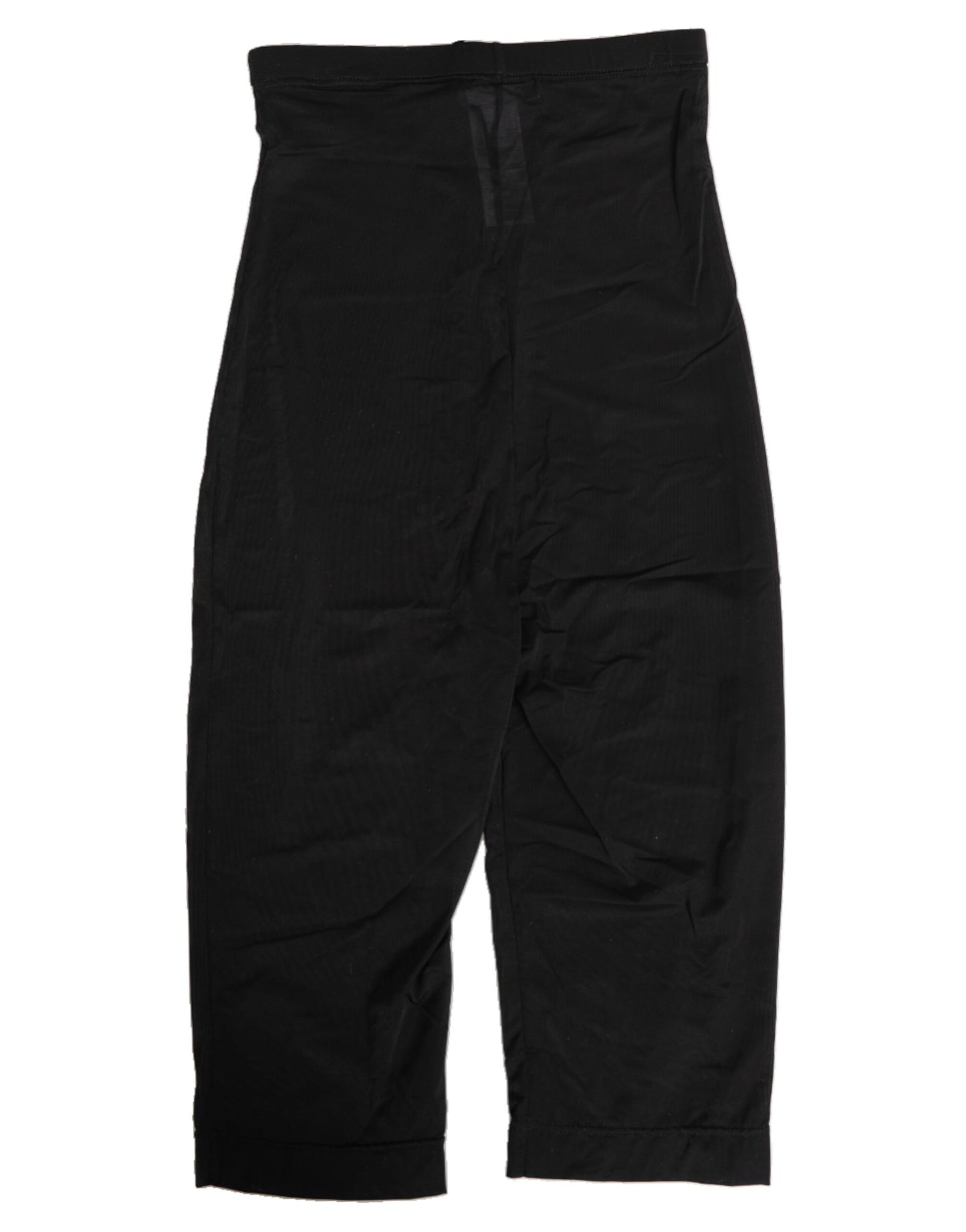 Dolce & Gabbana Black High Waist Tight Midi Trousers