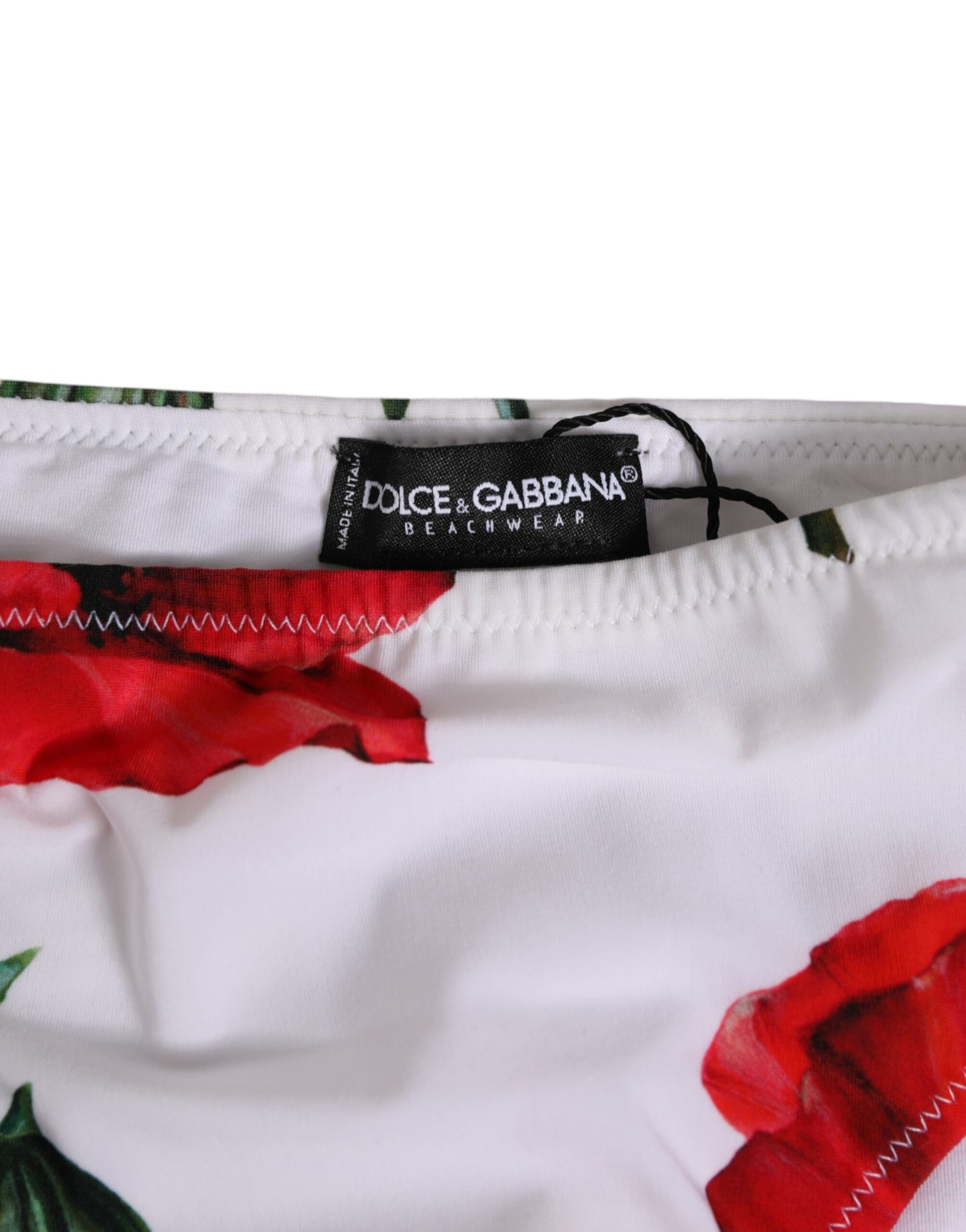 Dolce & Gabbana White Floral Swimsuit 2 Piece Swimwear