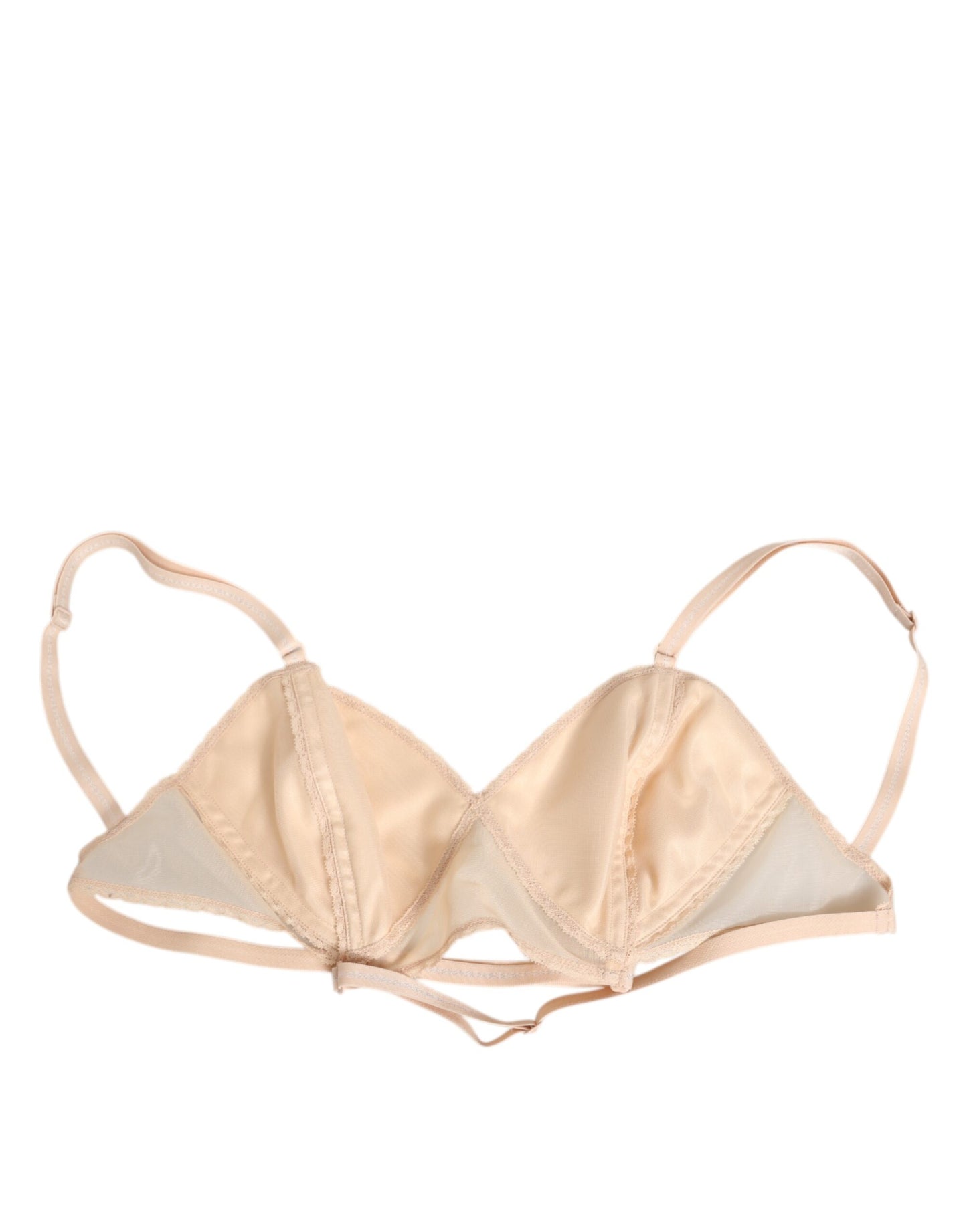 Dolce & Gabbana Beige Nylon Triangle Soft Cup Brassiere