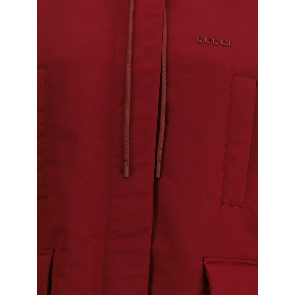 Gucci Red Polyester Faille Jacket