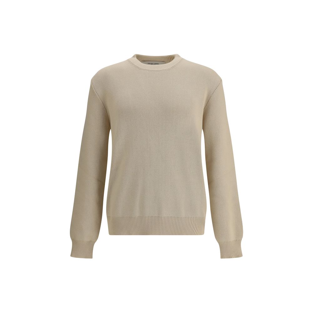 Golden Goose Beige Ribbed-Knit Sweater