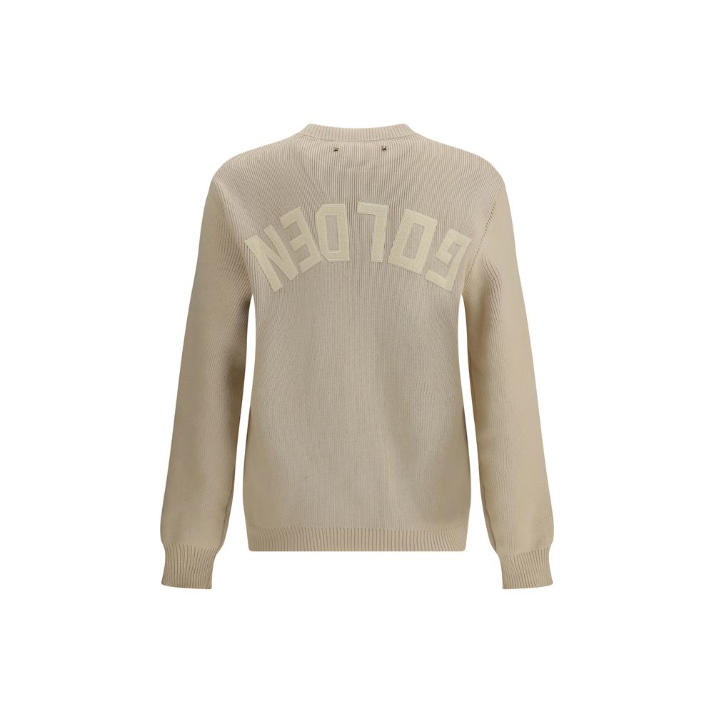 Golden Goose Beige Ribbed-Knit Sweater